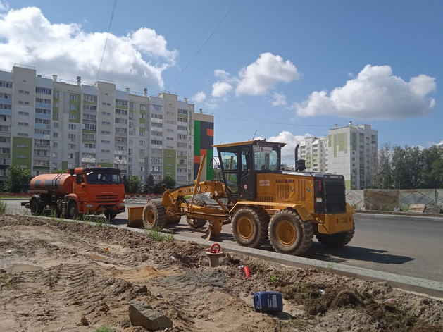 В Челябинске строится новая районная дорога